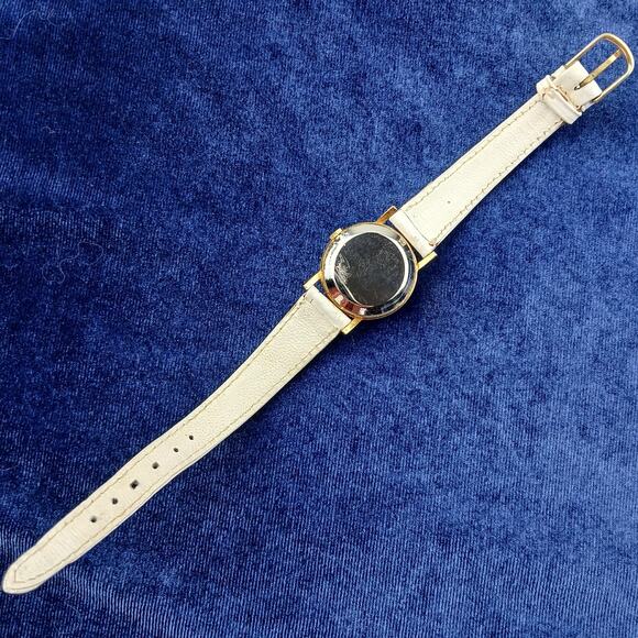 Hana Quartz Ladies Analog Wrist Watch white band numberless face needs battery - Picture 3 of 9